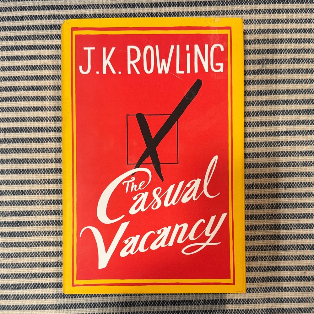 Red and Yellow 'The Casual Vacancy' Book